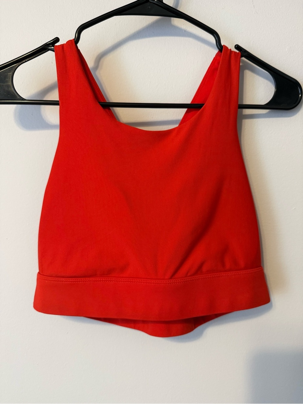 Fabletics Bright Red High-Neck Crop Sports Bra